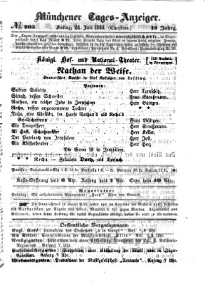 Münchener Tages-Anzeiger Freitag 24. Juli 1863