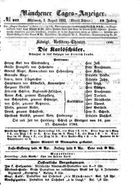 Münchener Tages-Anzeiger Mittwoch 5. August 1863