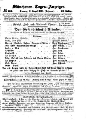 Münchener Tages-Anzeiger Dienstag 11. August 1863