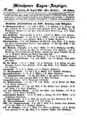 Münchener Tages-Anzeiger Samstag 15. August 1863