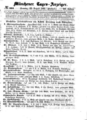 Münchener Tages-Anzeiger Samstag 22. August 1863