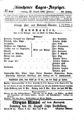 Münchener Tages-Anzeiger Sonntag 23. August 1863