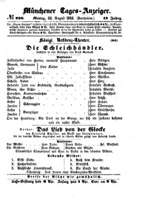 Münchener Tages-Anzeiger Montag 24. August 1863