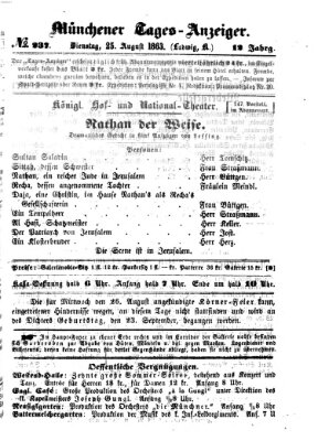 Münchener Tages-Anzeiger Dienstag 25. August 1863