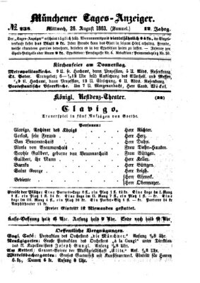 Münchener Tages-Anzeiger Mittwoch 26. August 1863