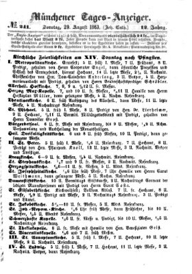 Münchener Tages-Anzeiger Samstag 29. August 1863