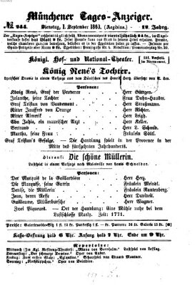 Münchener Tages-Anzeiger Dienstag 1. September 1863