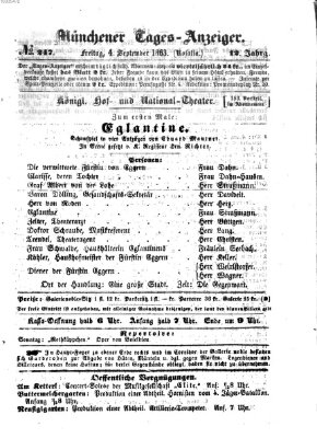 Münchener Tages-Anzeiger Freitag 4. September 1863