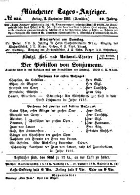 Münchener Tages-Anzeiger Freitag 11. September 1863