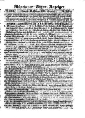 Münchener Tages-Anzeiger Samstag 17. Oktober 1863