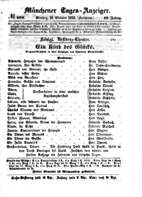 Münchener Tages-Anzeiger Montag 19. Oktober 1863