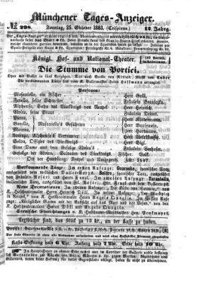 Münchener Tages-Anzeiger Sonntag 25. Oktober 1863