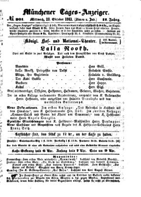 Münchener Tages-Anzeiger Mittwoch 28. Oktober 1863