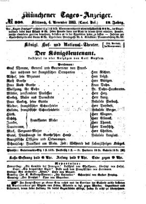 Münchener Tages-Anzeiger Mittwoch 4. November 1863