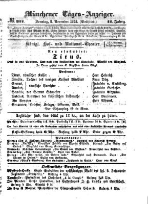 Münchener Tages-Anzeiger Sonntag 8. November 1863