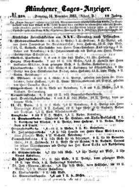 Münchener Tages-Anzeiger Samstag 14. November 1863