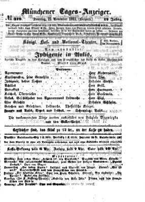 Münchener Tages-Anzeiger Sonntag 15. November 1863