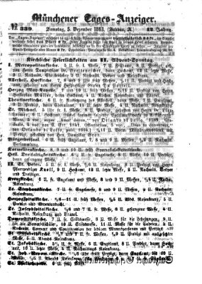 Münchener Tages-Anzeiger Samstag 5. Dezember 1863