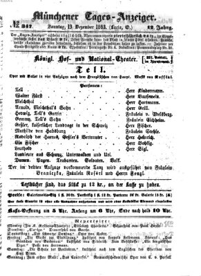 Münchener Tages-Anzeiger Sonntag 13. Dezember 1863