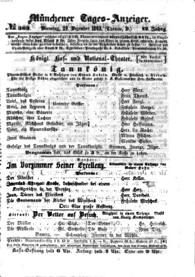 Münchener Tages-Anzeiger Dienstag 29. Dezember 1863