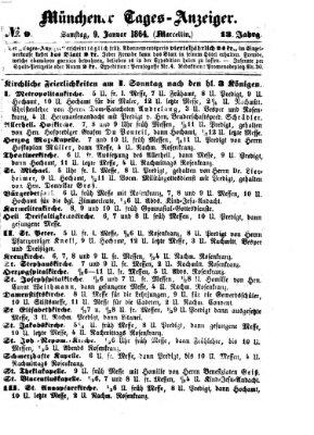 Münchener Tages-Anzeiger Samstag 9. Januar 1864