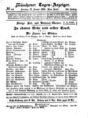 Münchener Tages-Anzeiger Sonntag 17. Januar 1864