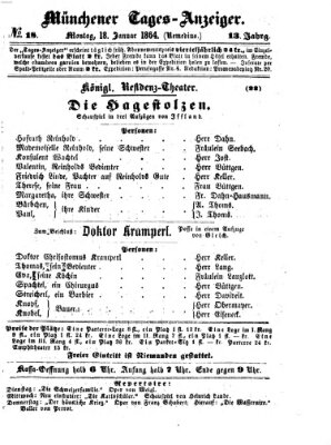 Münchener Tages-Anzeiger Montag 18. Januar 1864