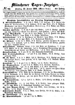 Münchener Tages-Anzeiger Samstag 23. Januar 1864