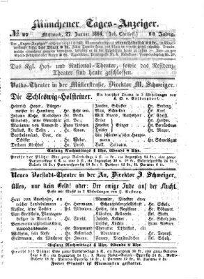 Münchener Tages-Anzeiger Mittwoch 27. Januar 1864