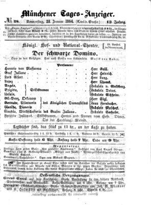 Münchener Tages-Anzeiger Donnerstag 28. Januar 1864