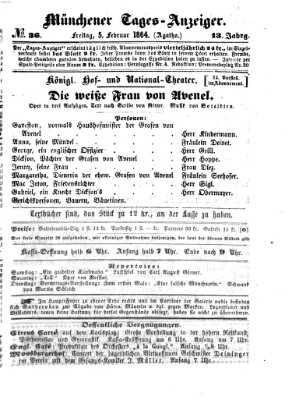 Münchener Tages-Anzeiger Freitag 5. Februar 1864