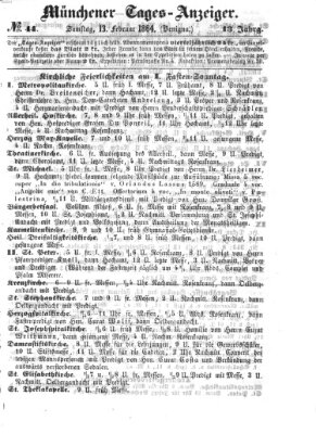 Münchener Tages-Anzeiger Samstag 13. Februar 1864