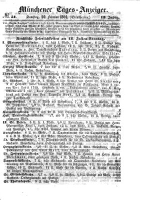 Münchener Tages-Anzeiger Samstag 20. Februar 1864