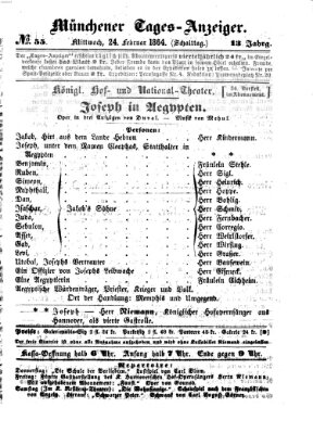 Münchener Tages-Anzeiger Mittwoch 24. Februar 1864