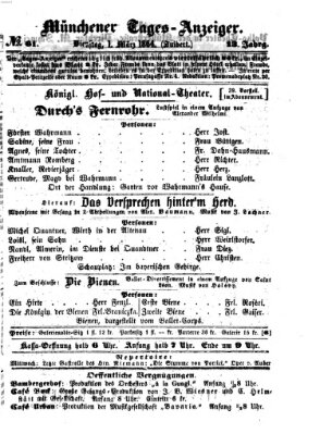 Münchener Tages-Anzeiger Dienstag 1. März 1864