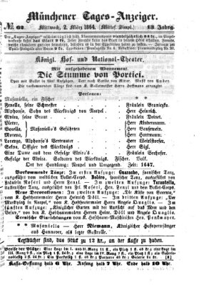 Münchener Tages-Anzeiger Mittwoch 2. März 1864