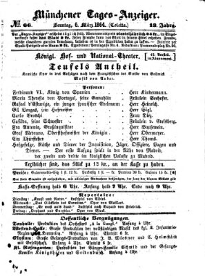 Münchener Tages-Anzeiger Sonntag 6. März 1864