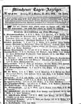 Münchener Tages-Anzeiger Montag 28. März 1864