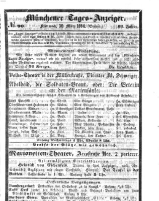 Münchener Tages-Anzeiger Mittwoch 30. März 1864