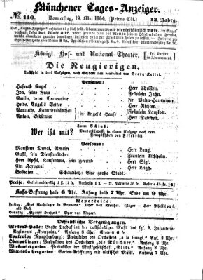 Münchener Tages-Anzeiger Donnerstag 19. Mai 1864