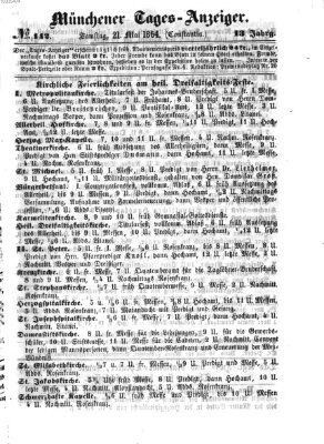 Münchener Tages-Anzeiger Samstag 21. Mai 1864