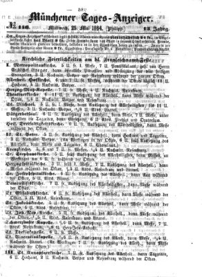 Münchener Tages-Anzeiger Mittwoch 25. Mai 1864