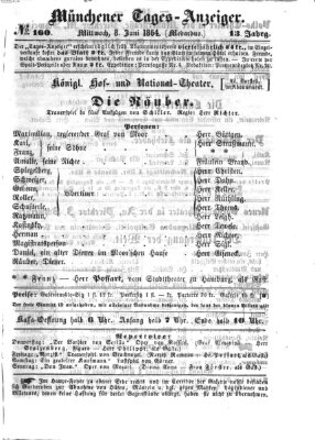 Münchener Tages-Anzeiger Mittwoch 8. Juni 1864