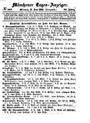 Münchener Tages-Anzeiger Mittwoch 15. Juni 1864