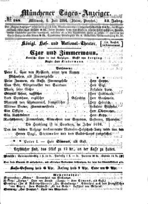 Münchener Tages-Anzeiger Mittwoch 6. Juli 1864