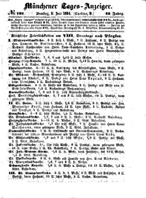 Münchener Tages-Anzeiger Samstag 9. Juli 1864