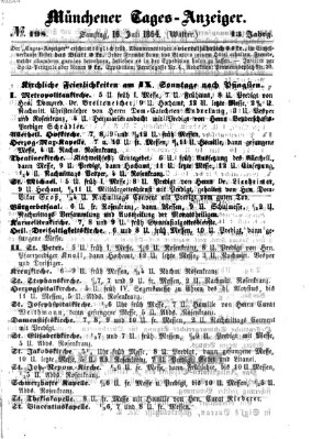 Münchener Tages-Anzeiger Samstag 16. Juli 1864