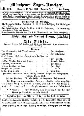 Münchener Tages-Anzeiger Sonntag 17. Juli 1864