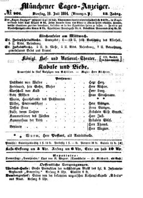 Münchener Tages-Anzeiger Dienstag 19. Juli 1864