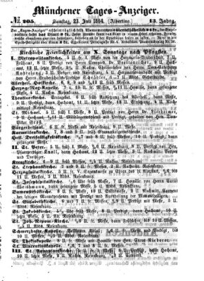 Münchener Tages-Anzeiger Samstag 23. Juli 1864